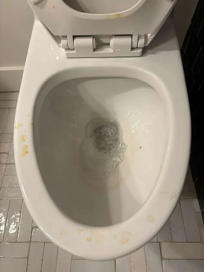 Before cleaning — dirty bathroom toilet in Lehi Utah home, showing stains before Maid For You Utah service